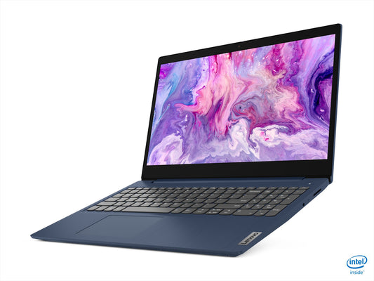 Lenovo IdeaPad 3 Laptop 39.6 cm (15.6") HD Intel® Celeron® N N4020 4 GB DDR4-SDRAM 128 GB SSD Wi-Fi 5 (802.11ac) Windows 10 Home in S mode Blue