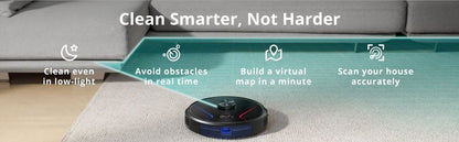 Eufy X8 robot vacuum 0.6 L Bagless Black, Blue, Rose