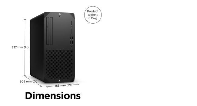 HP Z1 G9 Tower Intel® Core™ i7 i7-12700 16 GB DDR5-SDRAM 512 GB SSD NVIDIA GeForce RTX 3060 Windows 11 Pro Workstation Black