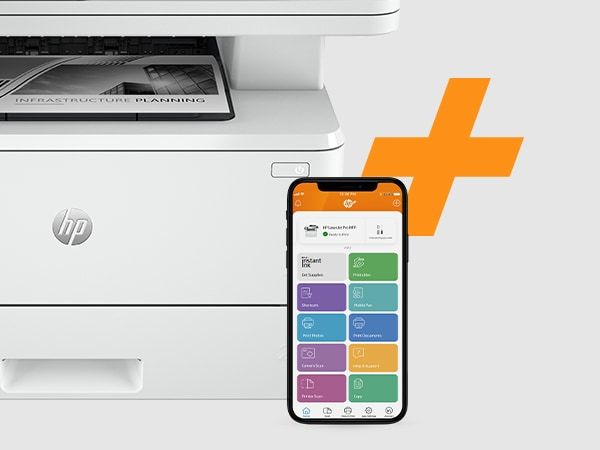 HP LaserJet Pro MFP 4102fdwe Printer, Black and white, Printer for Small medium business, Print, copy, scan, fax, Two-sided printing; Two-sided scanning; Scan to email; Front USB flash drive port