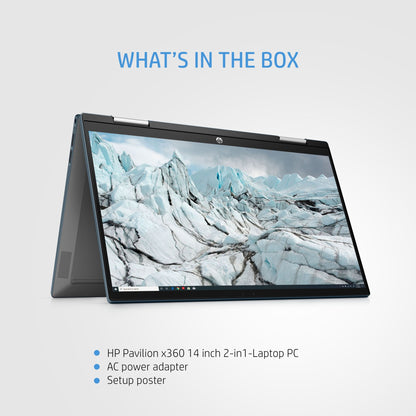 HP Pavilion x360 14-dy0032na Hybrid (2-in-1) 35.6 cm (14") Touchscreen Full HD Intel® Core™ i3 i3-1125G4 8 GB DDR4-SDRAM 128 GB SSD Wi-Fi 5 (802.11ac) Windows 11 Home in S mode Silver