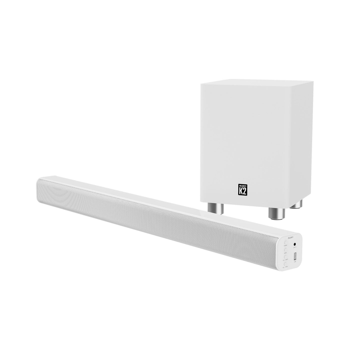 Majority K2 Soundbar White 2.1 channels 150 W