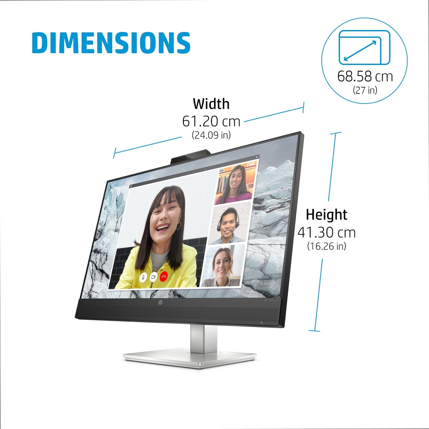 HP E27m G4 computer monitor 68.6 cm (27") 2560 x 1440 pixels Quad HD LCD Black, Silver