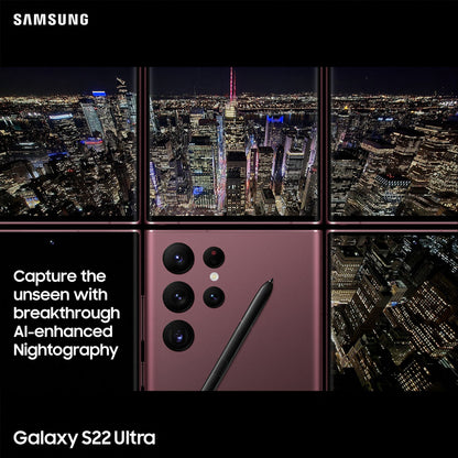 Samsung Galaxy S22 Ultra SM-S908B 17.3 cm (6.8") Dual SIM Android 12 5G USB Type-C 8 GB 128 GB 5000 mAh Burgundy