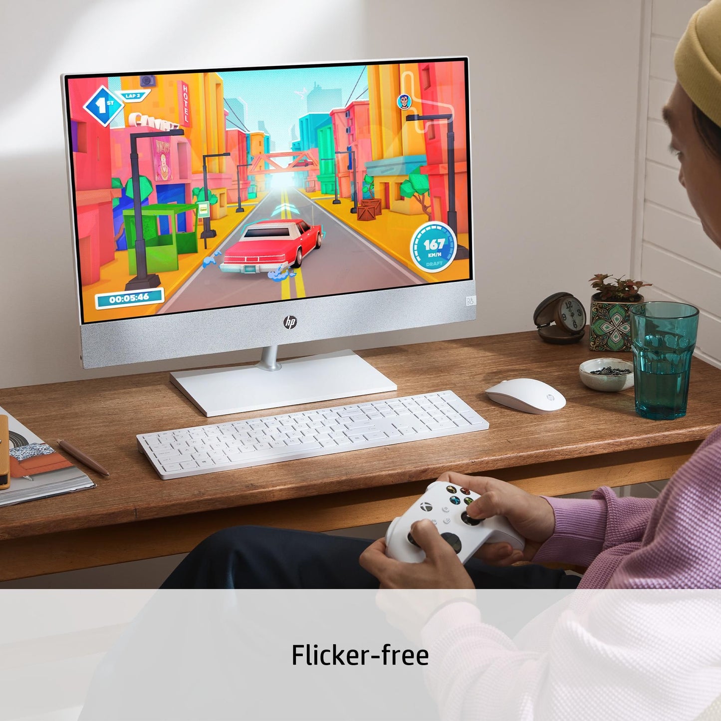 HP Pavilion 24-ca1000na Intel® Core™ i5 60.5 cm (23.8") 1920 x 1080 pixels 8 GB DDR4-SDRAM 512 GB SSD All-in-One PC Windows 11 Home Wi-Fi 5 (802.11ac) White