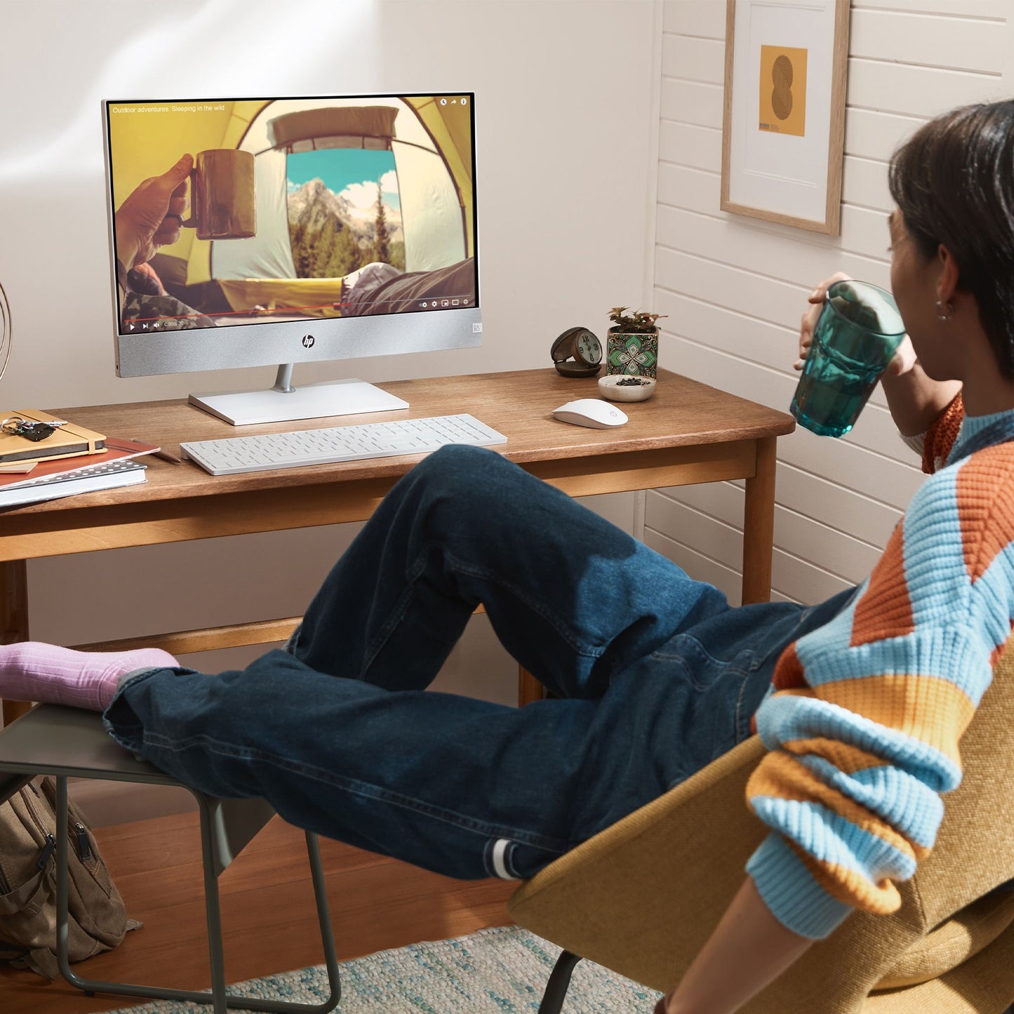 HP Pavilion 24-ca1000na Intel® Core™ i5 60.5 cm (23.8") 1920 x 1080 pixels 8 GB DDR4-SDRAM 512 GB SSD All-in-One PC Windows 11 Home Wi-Fi 5 (802.11ac) White