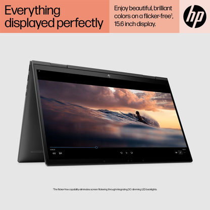 HP ENVY x360 15-ey0501sa Hybrid (2-in-1) 39.6 cm (15.6") Touchscreen Full HD AMD Ryzen™ 5 5625U 8 GB DDR4-SDRAM 512 GB SSD Wi-Fi 6E (802.11ax) Windows 11 Home Black