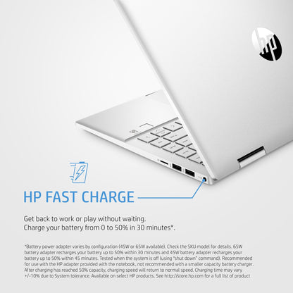 HP Pavilion x360 14-dy0520sa Hybrid (2-in-1) 35.6 cm (14") Touchscreen Full HD Intel® Pentium® Gold 7505 4 GB DDR4-SDRAM 128 GB SSD Wi-Fi 6 (802.11ax) Windows 11 Home in S mode Silver