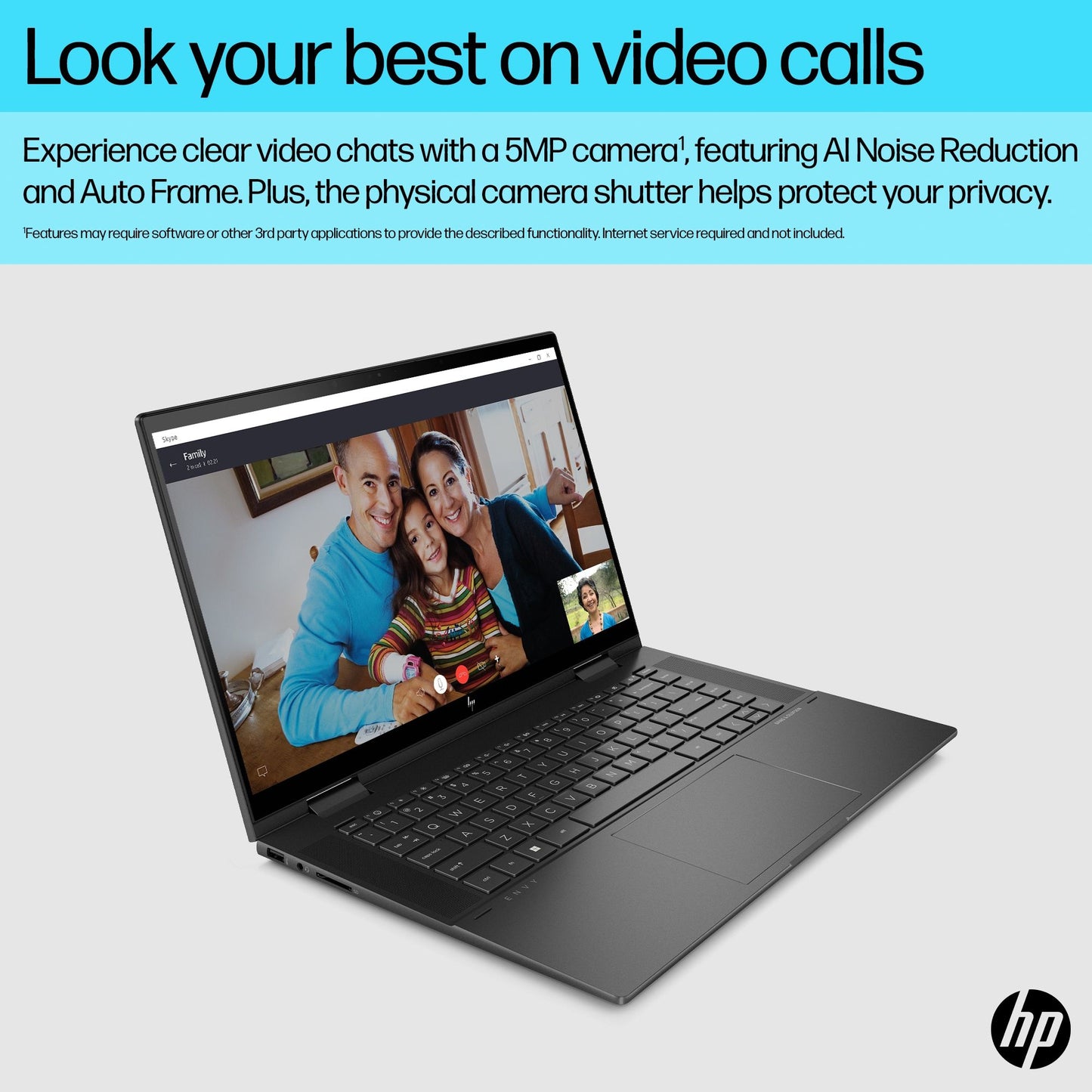 HP ENVY x360 15-ew0504na Hybrid (2-in-1) 39.6 cm (15.6") Touchscreen Full HD Intel® Core™ i5 i5-1240P 8 GB DDR4-SDRAM 512 GB SSD Wi-Fi 6E (802.11ax) Windows 11 Home Silver
