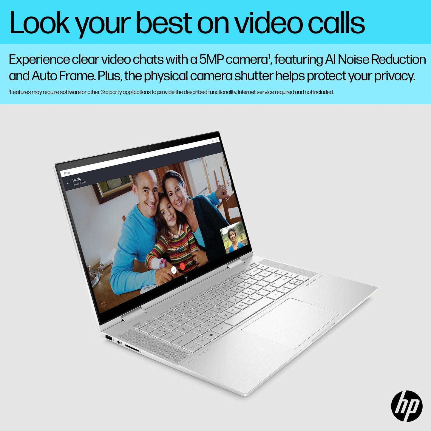 HP ENVY x360 15-ew0504na Hybrid (2-in-1) 39.6 cm (15.6") Touchscreen Full HD Intel® Core™ i5 i5-1240P 8 GB DDR4-SDRAM 512 GB SSD Wi-Fi 6E (802.11ax) Windows 11 Home Silver