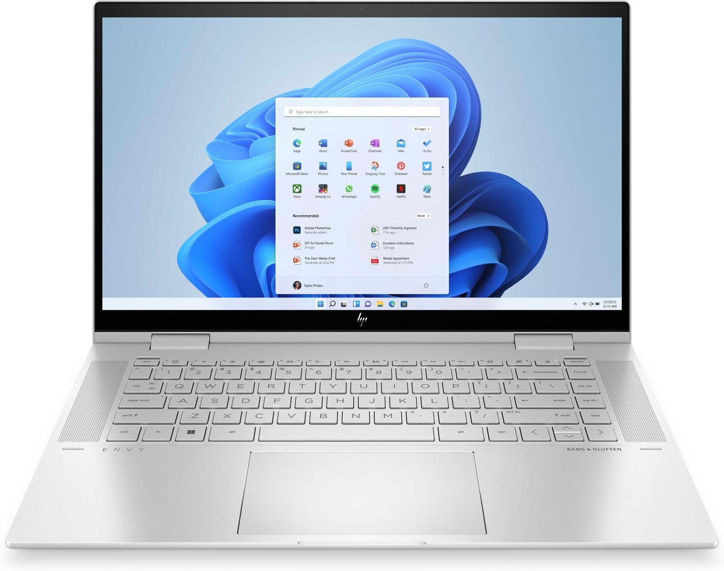HP ENVY x360 15-ew0504na Hybrid (2-in-1) 39.6 cm (15.6") Touchscreen Full HD Intel® Core™ i5 i5-1240P 8 GB DDR4-SDRAM 512 GB SSD Wi-Fi 6E (802.11ax) Windows 11 Home Silver