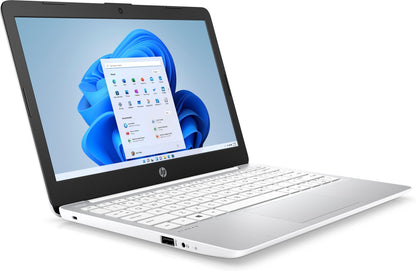 HP Stream 11-ak0027na Laptop 29.5 cm (11.6") HD Intel® Celeron® N4120 4 GB DDR4-SDRAM 64 GB eMMC Wi-Fi 5 (802.11ac) Windows 11 Home in S mode Silver, White