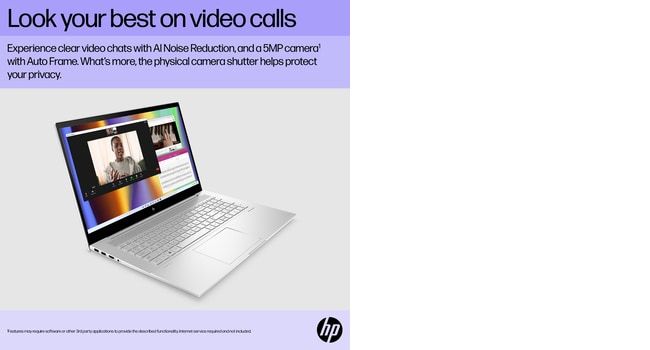 HP ENVY 17-cr0003na Laptop 43.9 cm (17.3") Touchscreen Full HD Intel® Core™ i5 i5-1240P 8 GB DDR4-SDRAM 512 GB SSD Wi-Fi 6E (802.11ax) Windows 11 Home Silver