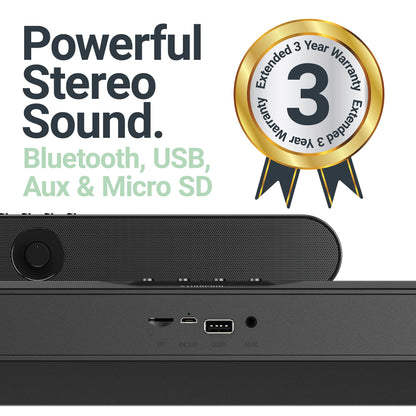 Brand new Majority Atlas Bluetooth PC TV Soundbar 20W Portable Speaker