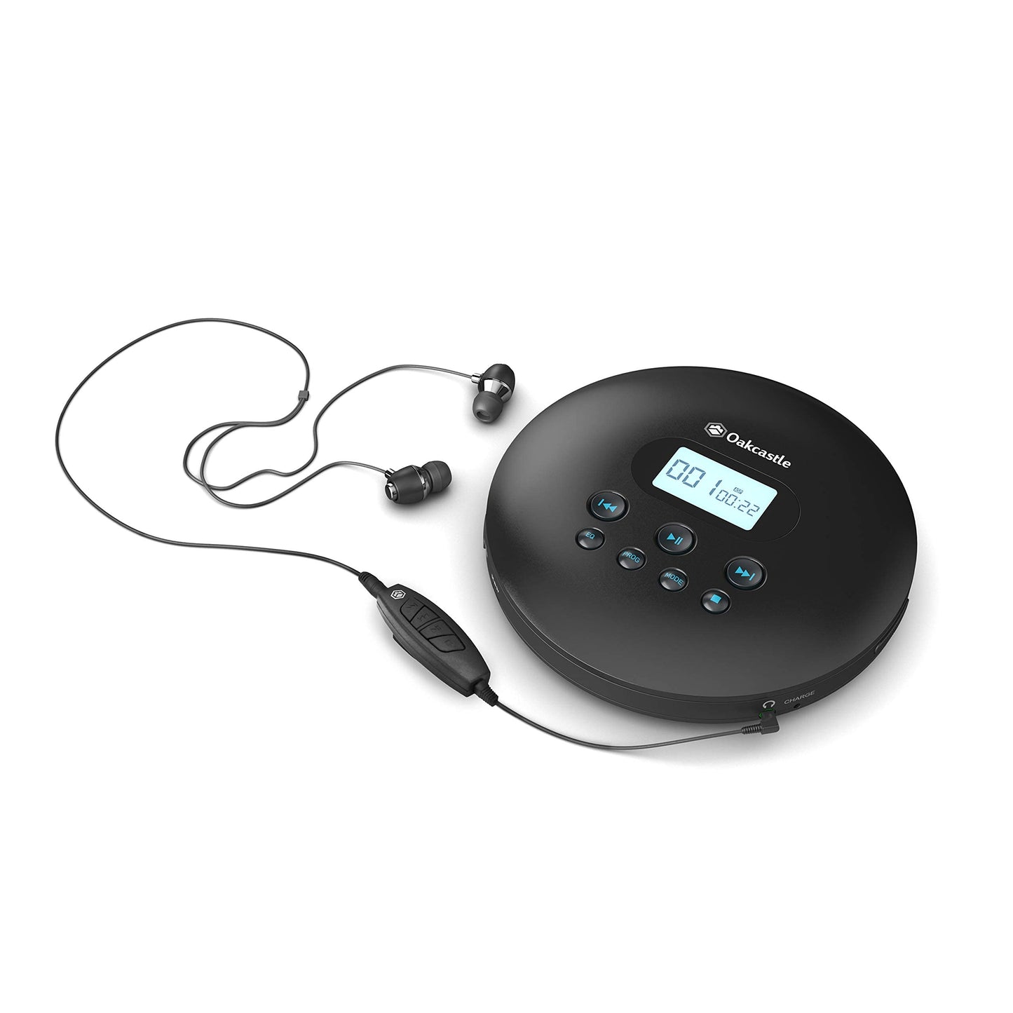 Oakcastle Portable CD Player Rechargeable Battery Bluetooth Black CD100