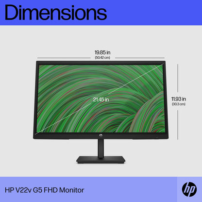 HP V22v G5 computer monitor 54.5 cm (21.4") 1920 x 1080 pixels Full HD Black