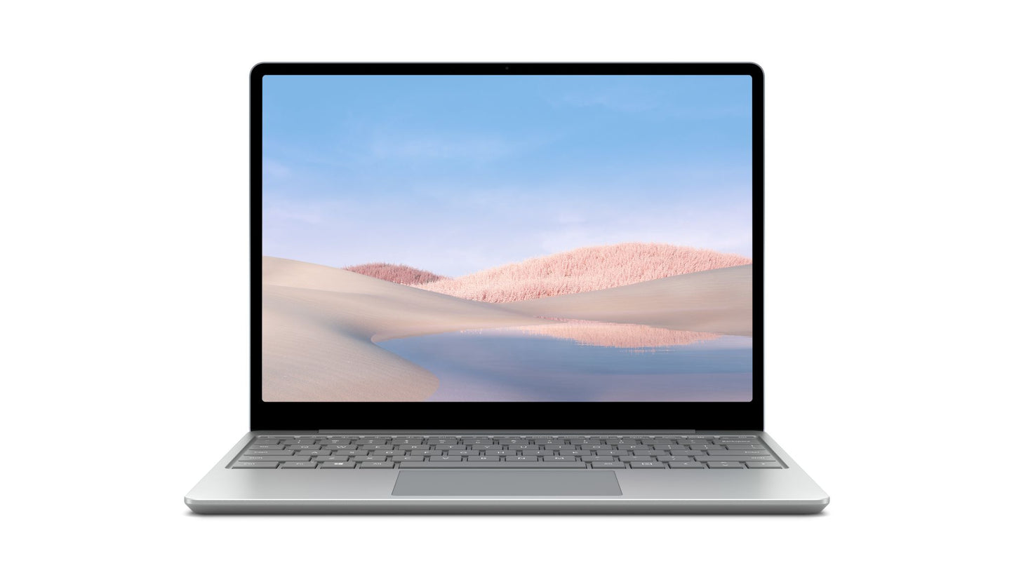 Microsoft Surface Laptop Go 31.6 cm (12.4") Touchscreen Intel® Core™ i5 i5-1035G1 4 GB LPDDR4x-SDRAM 64 GB eMMC Wi-Fi 6 (802.11ax) Windows 10 Pro Platinum