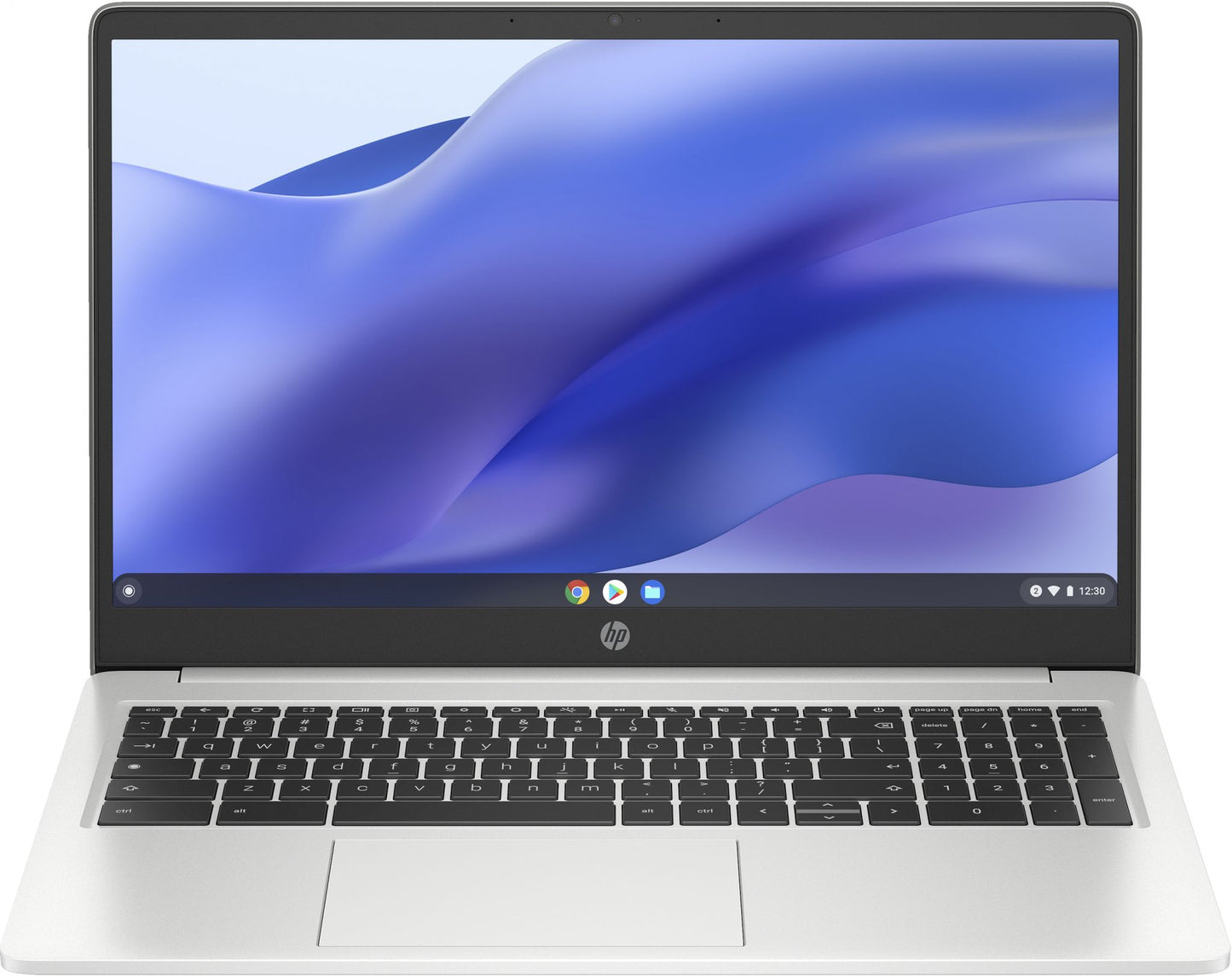 HP Chromebook 15a-na0001na 39.6 cm (15.6") HD Intel® Celeron® N4500 4 GB LPDDR4x-SDRAM 64 GB eMMC Wi-Fi 5 (802.11ac) ChromeOS Silver
