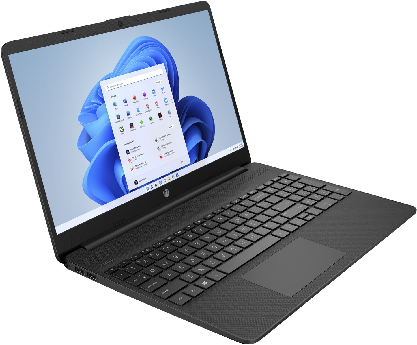 HP 15s-fq0004na Laptop 39.6 cm (15.6") Full HD Intel® Pentium® Silver N5030 4 GB DDR4-SDRAM 128 GB SSD Wi-Fi 5 (802.11ac) Windows 11 Home in S mode Black