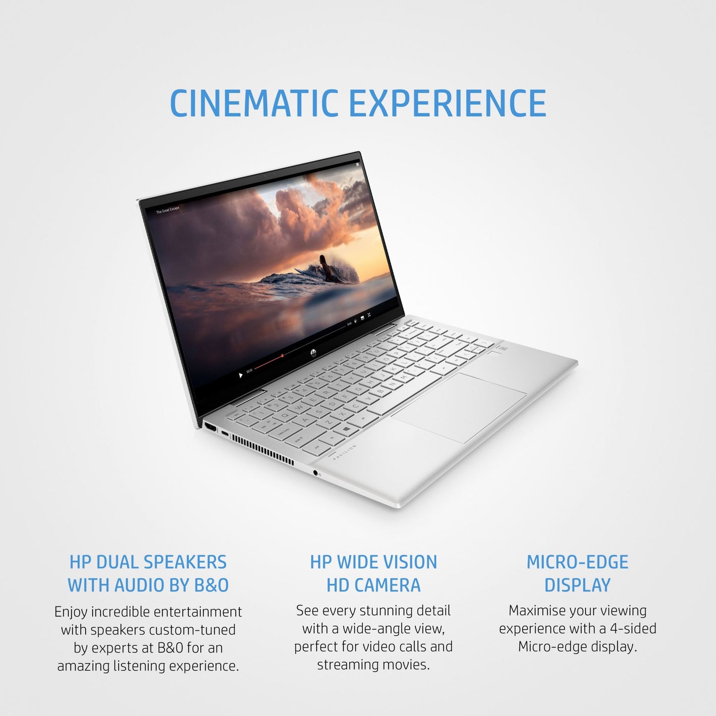HP Pavilion x360 14-dy0032na Hybrid (2-in-1) 35.6 cm (14") Touchscreen Full HD Intel® Core™ i3 i3-1125G4 8 GB DDR4-SDRAM 128 GB SSD Wi-Fi 5 (802.11ac) Windows 11 Home in S mode Silver