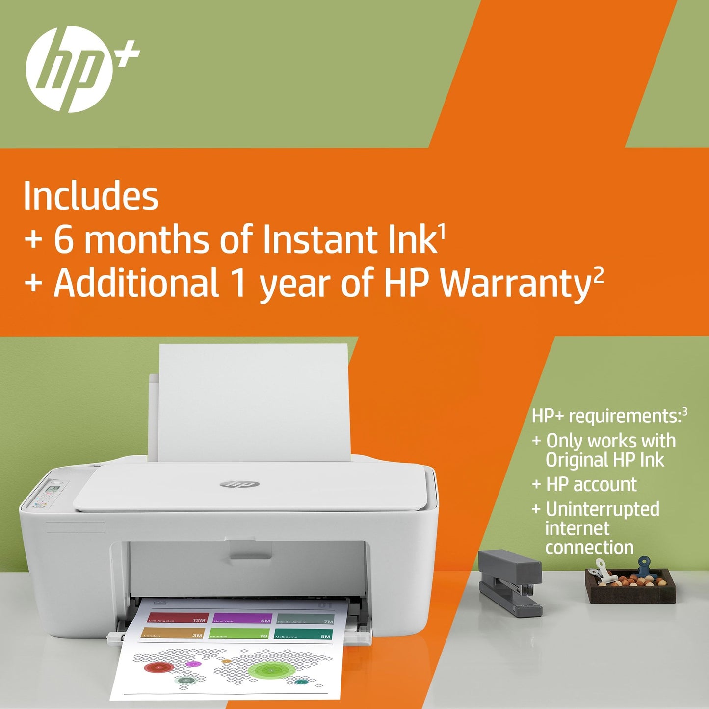 HP DeskJet HP 2710e All-in-One Printer, Color, Printer for Home, Print, copy, scan, Wireless; HP+; HP Instant Ink eligible; Print from phone or tablet