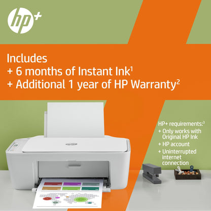 HP DeskJet HP 2710e All-in-One Printer, Color, Printer for Home, Print, copy, scan, Wireless; HP+; HP Instant Ink eligible; Print from phone or tablet
