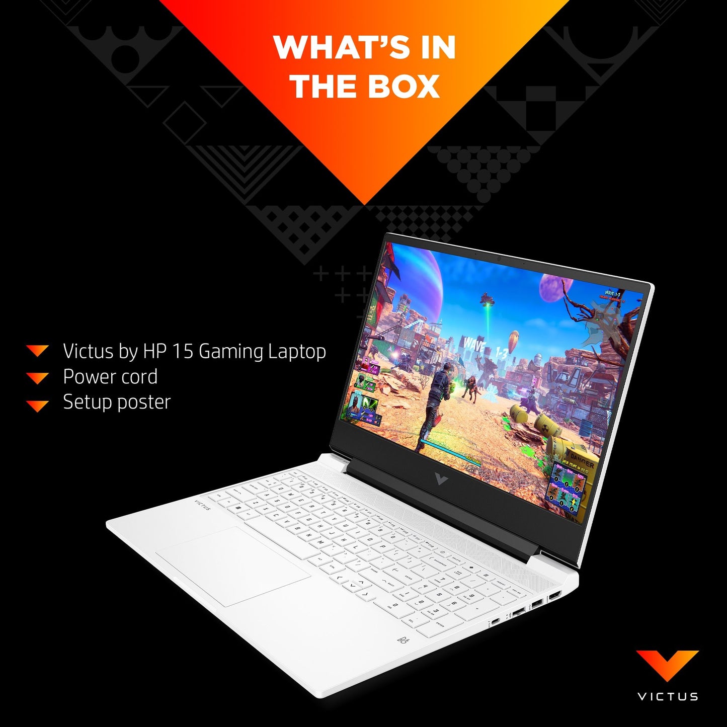 HP Victus Gaming 15-fa0017na Laptop 39.6 cm (15.6") Full HD Intel® Core™ i5 i5-12500H 8 GB DDR4-SDRAM 256 GB SSD NVIDIA® GeForce® GTX 1650 Wi-Fi 6 (802.11ax) Windows 11 Home Black