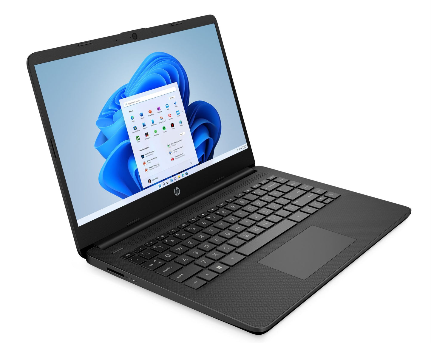 HP 14s-dq0034na Laptop 35.6 cm (14") HD Intel® Celeron® N4120 4 GB DDR4-SDRAM 128 GB SSD Wi-Fi 5 (802.11ac) Windows 11 Home in S mode Black