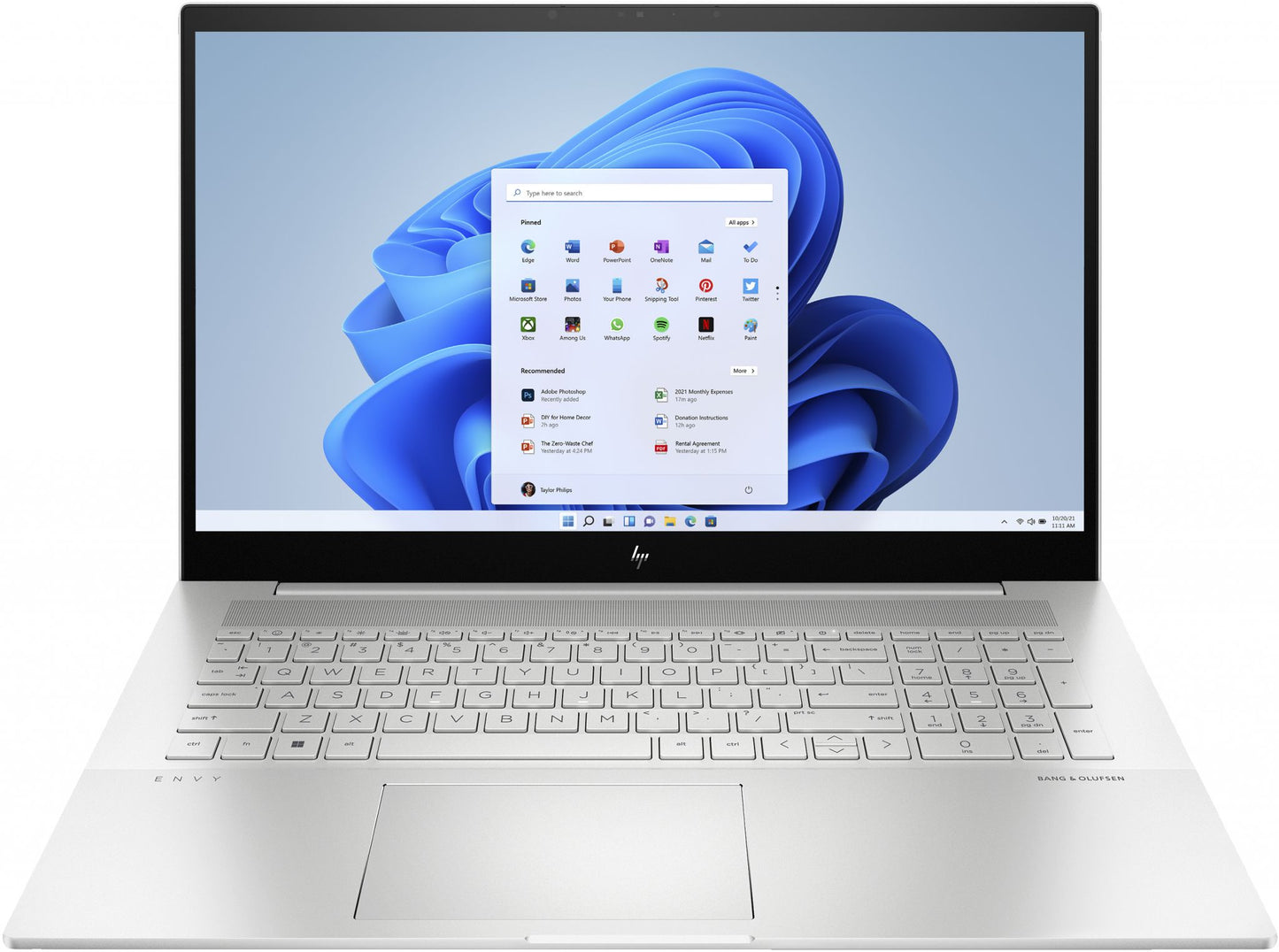 HP ENVY 17-cr0003na Laptop 43.9 cm (17.3") Touchscreen Full HD Intel® Core™ i5 i5-1240P 8 GB DDR4-SDRAM 512 GB SSD Wi-Fi 6E (802.11ax) Windows 11 Home Silver