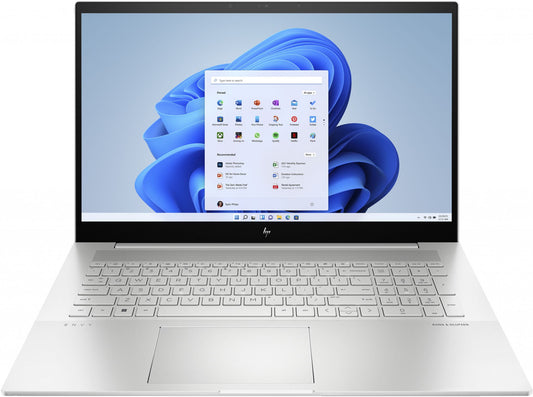 HP ENVY 17-cr0003na Laptop 43.9 cm (17.3") Touchscreen Full HD Intel® Core™ i5 i5-1240P 8 GB DDR4-SDRAM 512 GB SSD Wi-Fi 6E (802.11ax) Windows 11 Home Silver
