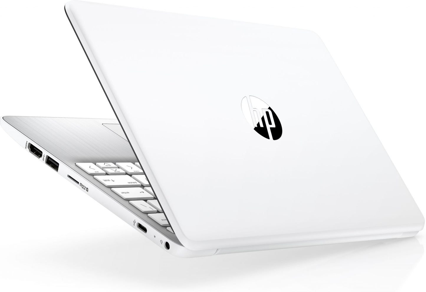 HP Stream 11-ak0027na Laptop 29.5 cm (11.6") HD Intel® Celeron® N4120 4 GB DDR4-SDRAM 64 GB eMMC Wi-Fi 5 (802.11ac) Windows 11 Home in S mode Silver, White