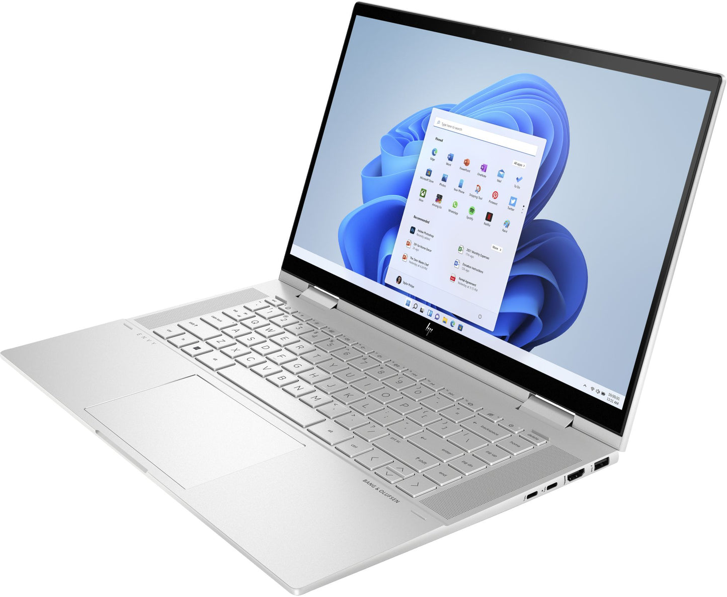 HP ENVY x360 15-ew0504na Hybrid (2-in-1) 39.6 cm (15.6") Touchscreen Full HD Intel® Core™ i5 i5-1240P 8 GB DDR4-SDRAM 512 GB SSD Wi-Fi 6E (802.11ax) Windows 11 Home Silver
