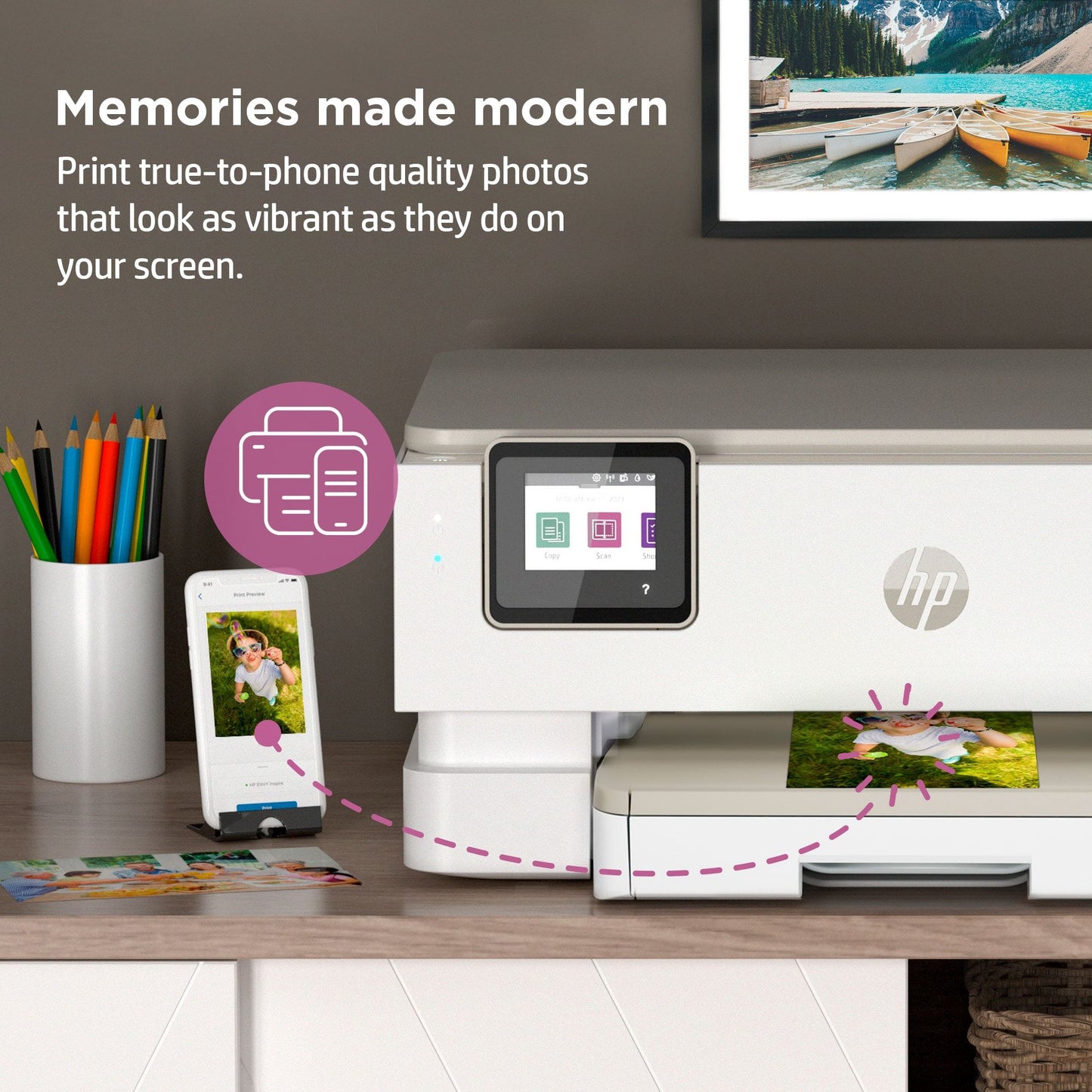 HP ENVY HP Inspire 7220e All-in-One Printer, Color, Printer for Home, Print, copy, scan, Wireless; HP+; HP Instant Ink eligible; Scan to PDF