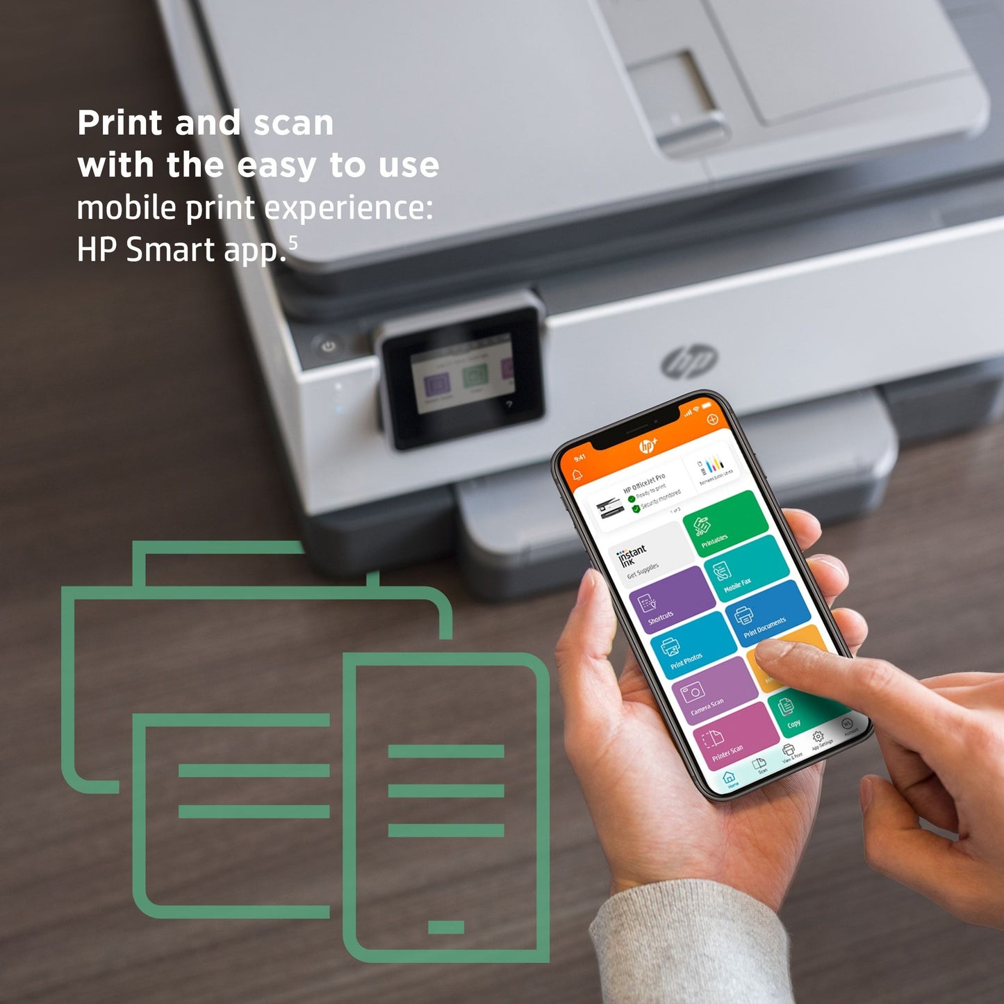 HP OfficeJet Pro HP 9014e All-in-One Printer, Color, Printer for Small office, Print, copy, scan, fax, HP+; HP Instant Ink eligible; Automatic document feeder; Two-sided printing