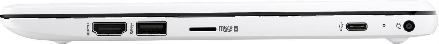 HP Stream 11-ak0027na Laptop 29.5 cm (11.6") HD Intel® Celeron® N4120 4 GB DDR4-SDRAM 64 GB eMMC Wi-Fi 5 (802.11ac) Windows 11 Home in S mode Silver, White